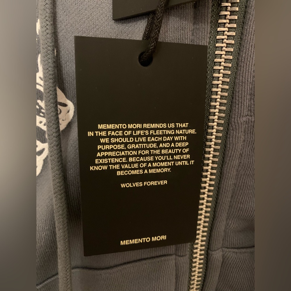Darc Sport 🐺MEMENTO MORI 2024 "SAGE" (CROPPED) ZIP HOODIE IN GREEK STONE SMALL - Picture 12 of 14
